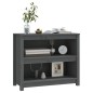 vidaXL Bücherregal Grau 80x35x68 cm Massivholz Kiefer vidaXL Bücherregal Grau 80x35x68 cm Massivholz Kiefer