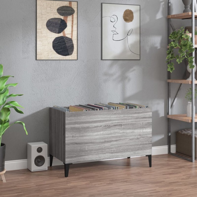 vidaXL Plattenschrank Grau Sonoma 74,5x38x48 cm Holzwerkstoff vidaXL Plattenschrank Grau Sonoma 74,5x38x48 cm Holzwerkstoff