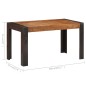 vidaXL Esstisch 140x70x76 cm Raues Mango-Massivholz vidaXL Esstisch 140x70x76 cm Raues Mango-Massivholz