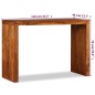 vidaXL Konsolentisch Massivholz mit Honigfarbener Politur 110x40x76 cm vidaXL Konsolentisch Massivholz mit Honigfarbener Politur 110x40x76 cm