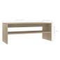 vidaXL Couchtisch Sonoma-Eiche 100x40x40 cm Holzwerkstoff vidaXL Couchtisch Sonoma-Eiche 100x40x40 cm Holzwerkstoff