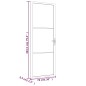 vidaXL Innentür 76x201,5 cm Schwarz Mattglas und Aluminium vidaXL Innentür 76x201,5 cm Schwarz Mattglas und Aluminium
