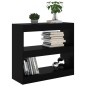 vidaXL Bücherregal/Raumteiler Schwarz 80x30x72 cm vidaXL Bücherregal/Raumteiler Schwarz 80x30x72 cm