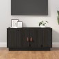 vidaXL TV-Schrank Schwarz 80x34x40 cm Massivholz Kiefer vidaXL TV-Schrank Schwarz 80x34x40 cm Massivholz Kiefer