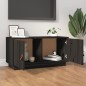 vidaXL TV-Schrank Schwarz 80x34x40 cm Massivholz Kiefer vidaXL TV-Schrank Schwarz 80x34x40 cm Massivholz Kiefer