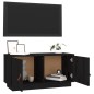 vidaXL TV-Schrank Schwarz 80x34x40 cm Massivholz Kiefer vidaXL TV-Schrank Schwarz 80x34x40 cm Massivholz Kiefer
