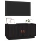vidaXL TV-Schrank Schwarz 80x34x40 cm Massivholz Kiefer vidaXL TV-Schrank Schwarz 80x34x40 cm Massivholz Kiefer