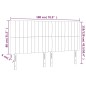 vidaXL Kopfteile 4 Stk. Creme 90x5x78/88 cm Stoff vidaXL Kopfteile 4 Stk. Creme 90x5x78/88 cm Stoff