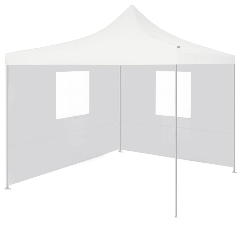 vidaXL Profi-Partyzelt Faltbar mit 2 Seitenwänden 3×3m Stahl Weiß vidaXL Profi-Partyzelt Faltbar mit 2 Seitenwänden 3×3m Stahl Weiß