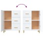 vidaXL Sideboard Weiß 69,5x34x90 cm Holzwerkstoff vidaXL Sideboard Weiß 69,5x34x90 cm Holzwerkstoff