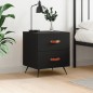 vidaXL Nachttisch Schwarz 40x35x47,5 cm Holzwerkstoff vidaXL Nachttisch Schwarz 40x35x47,5 cm Holzwerkstoff