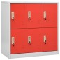 vidaXL Schließfachschrank Hellgrau und Rot 90x45x92,5 cm Stahl vidaXL Schließfachschrank Hellgrau und Rot 90x45x92,5 cm Stahl