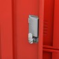 vidaXL Schließfachschrank Hellgrau und Rot 90x45x92,5 cm Stahl vidaXL Schließfachschrank Hellgrau und Rot 90x45x92,5 cm Stahl