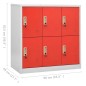 vidaXL Schließfachschrank Hellgrau und Rot 90x45x92,5 cm Stahl vidaXL Schließfachschrank Hellgrau und Rot 90x45x92,5 cm Stahl