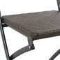 vidaXL Klappbare Gartenstühle 4 Stk. HDPE und Stahl Braun vidaXL Klappbare Gartenstühle 4 Stk. HDPE und Stahl Braun