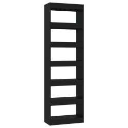 vidaXL Bücherregal/Raumteiler Schwarz 60x30x198 cm
