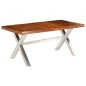 Essgruppe 7-tlg. Akazienholz Massiv mit Palisander-Finish Essgruppe 7-tlg. Akazienholz Massiv mit Palisander-Finish