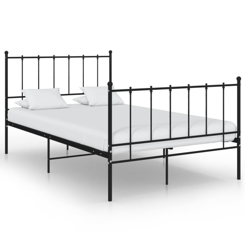 vidaXL Bett Schwarz Metall 120x200 cm vidaXL Bett Schwarz Metall 120x200 cm