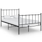 vidaXL Bett Schwarz Metall 120x200 cm vidaXL Bett Schwarz Metall 120x200 cm