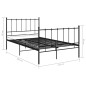 vidaXL Bett Schwarz Metall 120x200 cm vidaXL Bett Schwarz Metall 120x200 cm