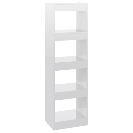 vidaXL Bücherregal/Raumteiler Hochglanz-Weiß 40x30x135 cm