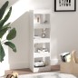 vidaXL Bücherregal/Raumteiler Hochglanz-Weiß 40x30x135 cm vidaXL Bücherregal/Raumteiler Hochglanz-Weiß 40x30x135 cm