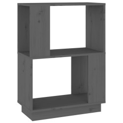 vidaXL Bücherregal/Raumteiler Grau 51x25x70 cm Massivholz Kiefer