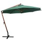vidaXL Sonnenschirm Ampelschirm 350 cm Holzmast Grün vidaXL Sonnenschirm Ampelschirm 350 cm Holzmast Grün