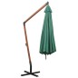 vidaXL Sonnenschirm Ampelschirm 350 cm Holzmast Grün vidaXL Sonnenschirm Ampelschirm 350 cm Holzmast Grün