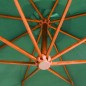 vidaXL Sonnenschirm Ampelschirm 350 cm Holzmast Grün vidaXL Sonnenschirm Ampelschirm 350 cm Holzmast Grün