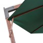 vidaXL Sonnenschirm Ampelschirm 350 cm Holzmast Grün vidaXL Sonnenschirm Ampelschirm 350 cm Holzmast Grün
