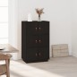 vidaXL Highboard Schwarz 67x40x108,5 cm Massivholz Kiefer vidaXL Highboard Schwarz 67x40x108,5 cm Massivholz Kiefer