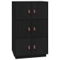vidaXL Highboard Schwarz 67x40x108,5 cm Massivholz Kiefer vidaXL Highboard Schwarz 67x40x108,5 cm Massivholz Kiefer