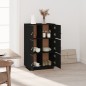vidaXL Highboard Schwarz 67x40x108,5 cm Massivholz Kiefer vidaXL Highboard Schwarz 67x40x108,5 cm Massivholz Kiefer