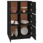 vidaXL Highboard Schwarz 67x40x108,5 cm Massivholz Kiefer vidaXL Highboard Schwarz 67x40x108,5 cm Massivholz Kiefer
