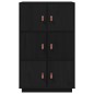 vidaXL Highboard Schwarz 67x40x108,5 cm Massivholz Kiefer vidaXL Highboard Schwarz 67x40x108,5 cm Massivholz Kiefer