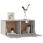 vidaXL Wandschrank Betongrau 80x35x36,5 cm Holzwerkstoff vidaXL Wandschrank Betongrau 80x35x36,5 cm Holzwerkstoff