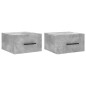 vidaXL Wand-Nachttische 2 Stk. Betongrau 35x35x20 cm vidaXL Wand-Nachttische 2 Stk. Betongrau 35x35x20 cm