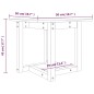vidaXL Couchtisch Schwarz 50x50x45 cm Massivholz Kiefer vidaXL Couchtisch Schwarz 50x50x45 cm Massivholz Kiefer