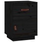 vidaXL Nachttische 2 Stk. Schwarz 40x34x55 cm Massivholz Kiefer vidaXL Nachttische 2 Stk. Schwarz 40x34x55 cm Massivholz Kiefer