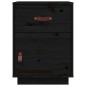 vidaXL Nachttische 2 Stk. Schwarz 40x34x55 cm Massivholz Kiefer vidaXL Nachttische 2 Stk. Schwarz 40x34x55 cm Massivholz Kiefer