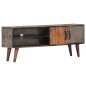 vidaXL TV-Schrank Grau 130x30x46 cm Raues Mango-Massivholz vidaXL TV-Schrank Grau 130x30x46 cm Raues Mango-Massivholz
