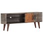 vidaXL TV-Schrank Grau 130x30x46 cm Raues Mango-Massivholz vidaXL TV-Schrank Grau 130x30x46 cm Raues Mango-Massivholz