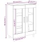 vidaXL Sideboard Betongrau 69,5x34x90 cm Holzwerkstoff vidaXL Sideboard Betongrau 69,5x34x90 cm Holzwerkstoff