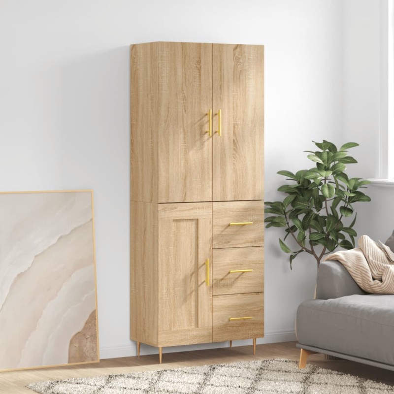 Highboard Sonoma-Eiche 69,5x34x180 cm Holzwerkstoff Highboard Sonoma-Eiche 69,5x34x180 cm Holzwerkstoff