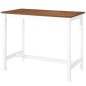 Bartisch mit Stühlen 3-tlg. Massivholz Braun und Weiß Bartisch mit Stühlen 3-tlg. Massivholz Braun und Weiß
