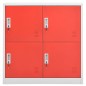 vidaXL Schließfachschrank Hellgrau und Rot 90x45x92,5 cm Stahl vidaXL Schließfachschrank Hellgrau und Rot 90x45x92,5 cm Stahl