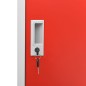 vidaXL Schließfachschrank Hellgrau und Rot 90x45x92,5 cm Stahl vidaXL Schließfachschrank Hellgrau und Rot 90x45x92,5 cm Stahl