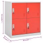 vidaXL Schließfachschrank Hellgrau und Rot 90x45x92,5 cm Stahl vidaXL Schließfachschrank Hellgrau und Rot 90x45x92,5 cm Stahl