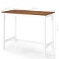 Bartisch mit Stühlen 3-tlg. Massivholz Braun und Weiß Bartisch mit Stühlen 3-tlg. Massivholz Braun und Weiß